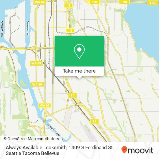 Mapa de Always Available Lcoksmith, 1409 S Ferdinand St