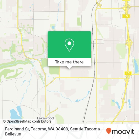 Mapa de Ferdinand St, Tacoma, WA 98409