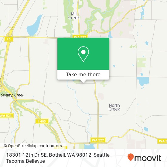 Mapa de 18301 12th Dr SE, Bothell, WA 98012