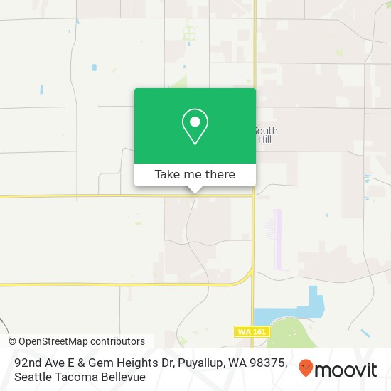 Mapa de 92nd Ave E & Gem Heights Dr, Puyallup, WA 98375