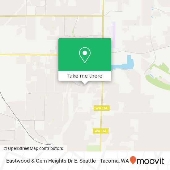 Mapa de Eastwood & Gem Heights Dr E, Puyallup, WA 98375