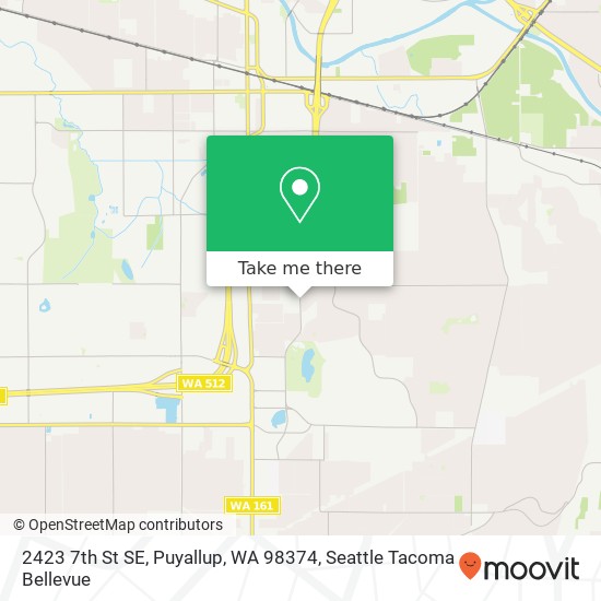 Mapa de 2423 7th St SE, Puyallup, WA 98374