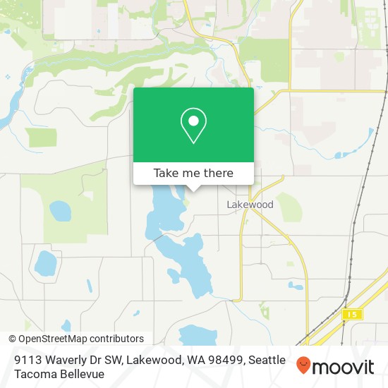 Mapa de 9113 Waverly Dr SW, Lakewood, WA 98499