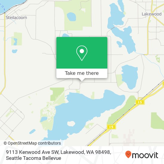 Mapa de 9113 Kenwood Ave SW, Lakewood, WA 98498