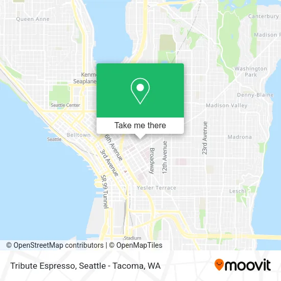 Mapa de Tribute Espresso
