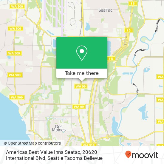 Americas Best Value Inns Seatac, 20620 International Blvd map