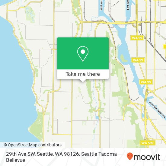 Mapa de 29th Ave SW, Seattle, WA 98126
