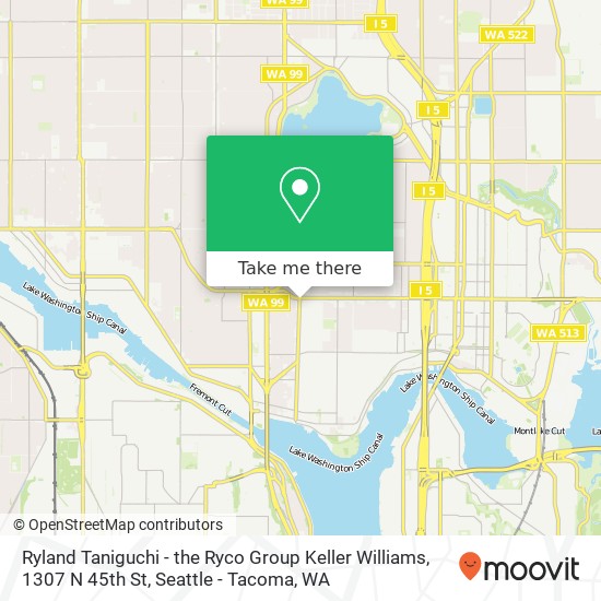 Mapa de Ryland Taniguchi - the Ryco Group Keller Williams, 1307 N 45th St