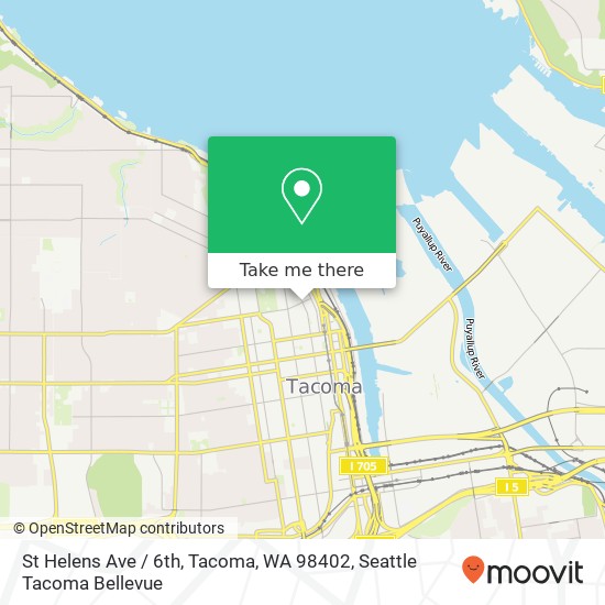 Mapa de St Helens Ave / 6th, Tacoma, WA 98402