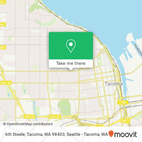 6th Steele, Tacoma, WA 98403 map