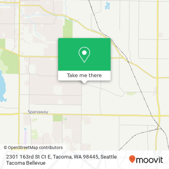 Mapa de 2301 163rd St Ct E, Tacoma, WA 98445