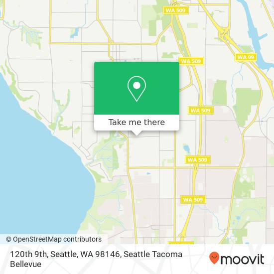 Mapa de 120th 9th, Seattle, WA 98146