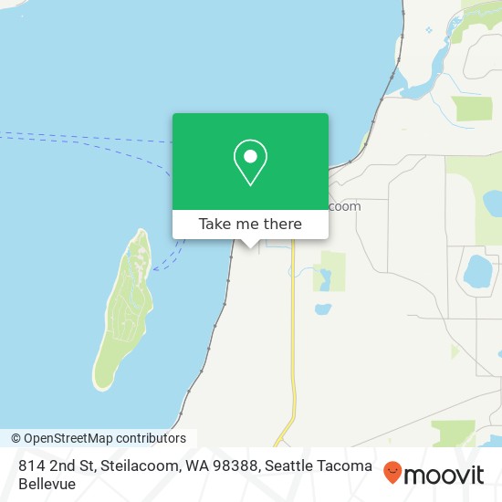 Mapa de 814 2nd St, Steilacoom, WA 98388