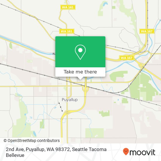 Mapa de 2nd Ave, Puyallup, WA 98372