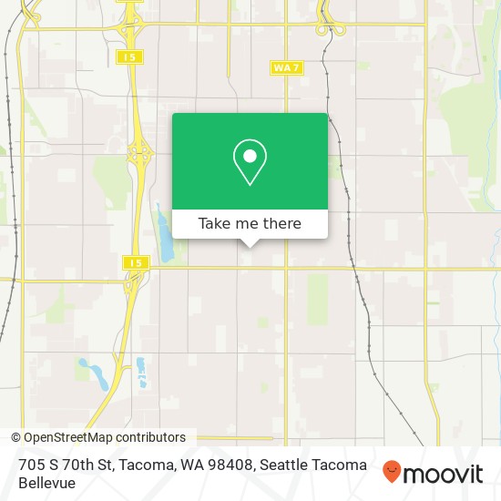 Mapa de 705 S 70th St, Tacoma, WA 98408