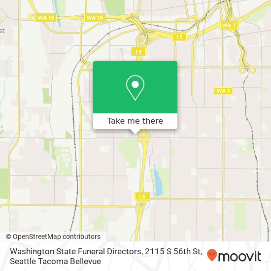 Mapa de Washington State Funeral Directors, 2115 S 56th St