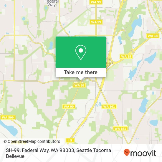 Mapa de SH-99, Federal Way, WA 98003