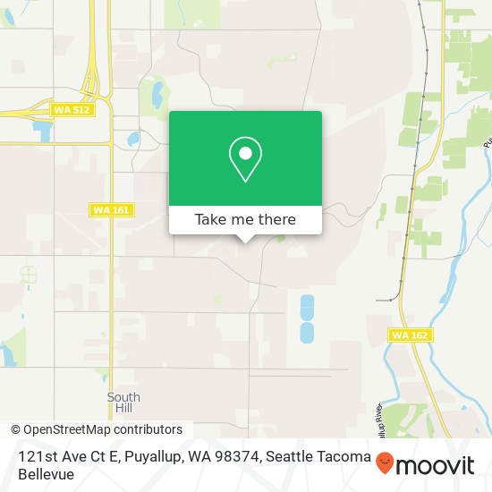 121st Ave Ct E, Puyallup, WA 98374 map