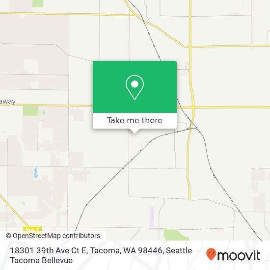Mapa de 18301 39th Ave Ct E, Tacoma, WA 98446