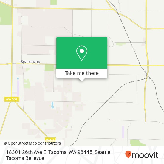 Mapa de 18301 26th Ave E, Tacoma, WA 98445