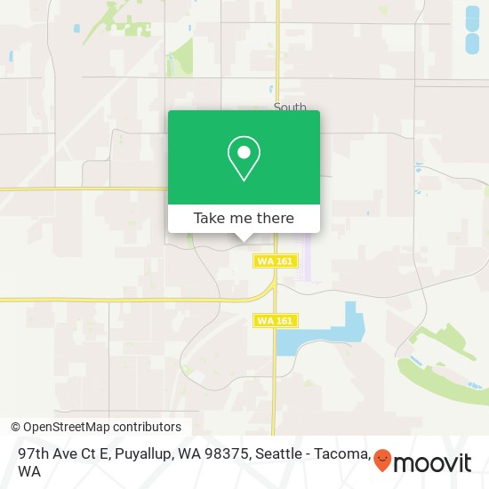 Mapa de 97th Ave Ct E, Puyallup, WA 98375