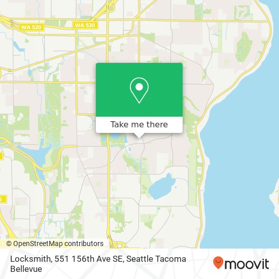 Mapa de Locksmith, 551 156th Ave SE