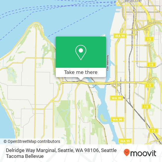 Mapa de Delridge Way Marginal, Seattle, WA 98106