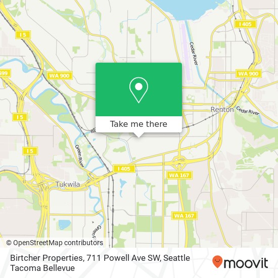 Mapa de Birtcher Properties, 711 Powell Ave SW