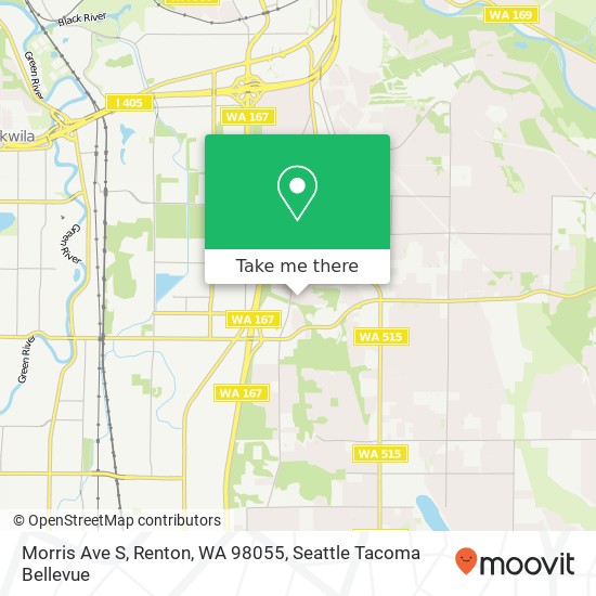 Mapa de Morris Ave S, Renton, WA 98055