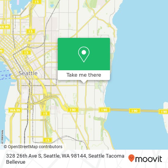 Mapa de 328 26th Ave S, Seattle, WA 98144