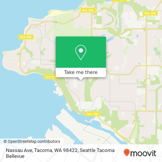 Mapa de Nassau Ave, Tacoma, WA 98422