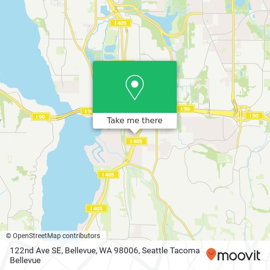 Mapa de 122nd Ave SE, Bellevue, WA 98006