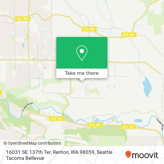 Mapa de 16031 SE 137th Ter, Renton, WA 98059