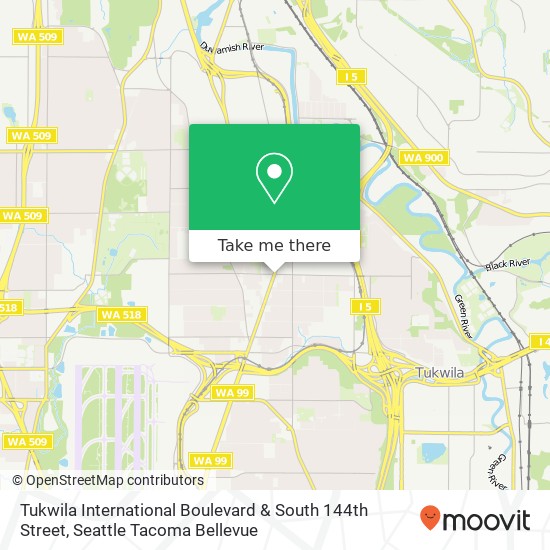 Mapa de Tukwila International Boulevard & South 144th Street, Tukwila International Blvd & S 144th St, Tukwila, WA 98168, USA