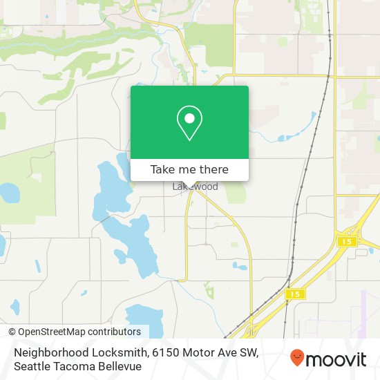 Neighborhood Locksmith, 6150 Motor Ave SW map