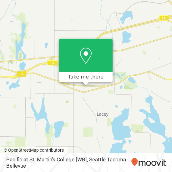 Mapa de Pacific at St. Martin's College [WB]