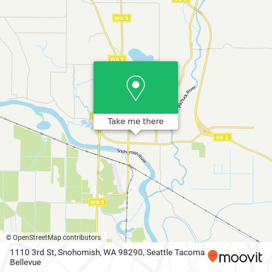 Mapa de 1110 3rd St, Snohomish, WA 98290