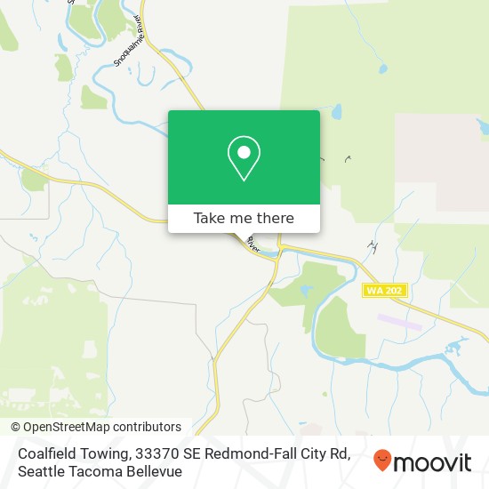 Mapa de Coalfield Towing, 33370 SE Redmond-Fall City Rd