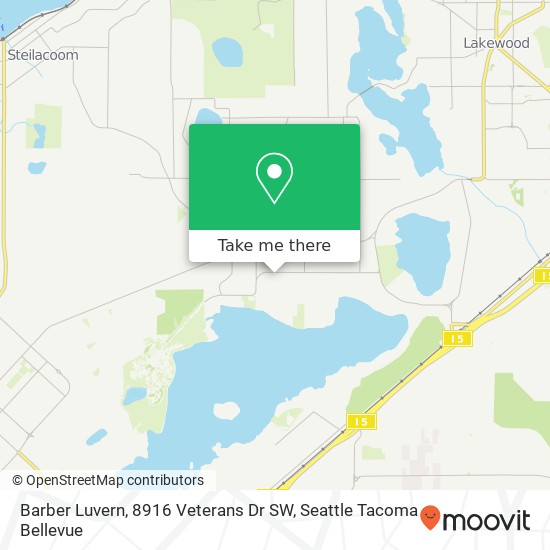 Mapa de Barber Luvern, 8916 Veterans Dr SW