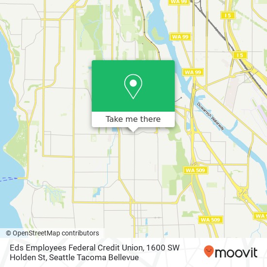 Mapa de Eds Employees Federal Credit Union, 1600 SW Holden St