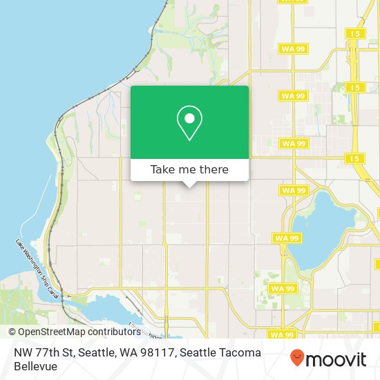 Mapa de NW 77th St, Seattle, WA 98117