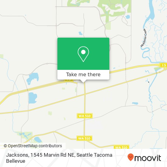 Mapa de Jacksons, 1545 Marvin Rd NE