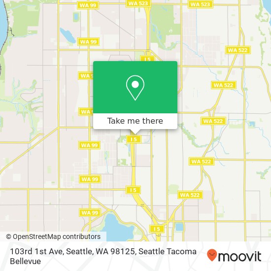 103rd 1st Ave, Seattle, WA 98125 map