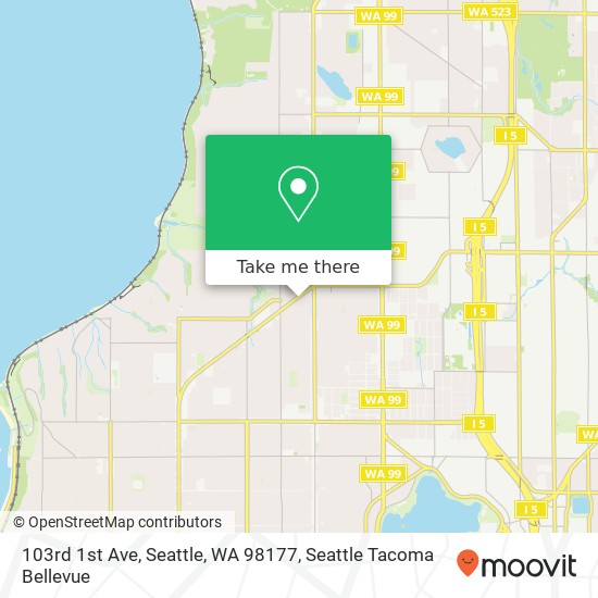 Mapa de 103rd 1st Ave, Seattle, WA 98177