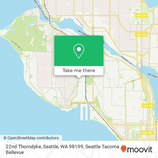Mapa de 22nd Thorndyke, Seattle, WA 98199