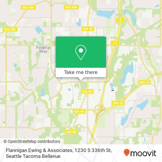 Mapa de Flannigan Ewing & Associates, 1230 S 336th St