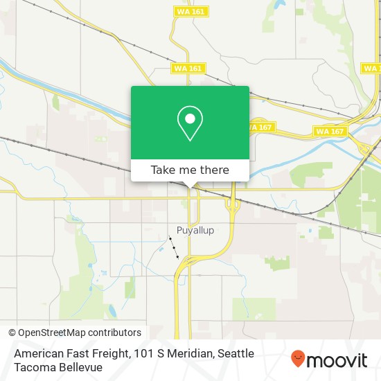 American Fast Freight, 101 S Meridian map