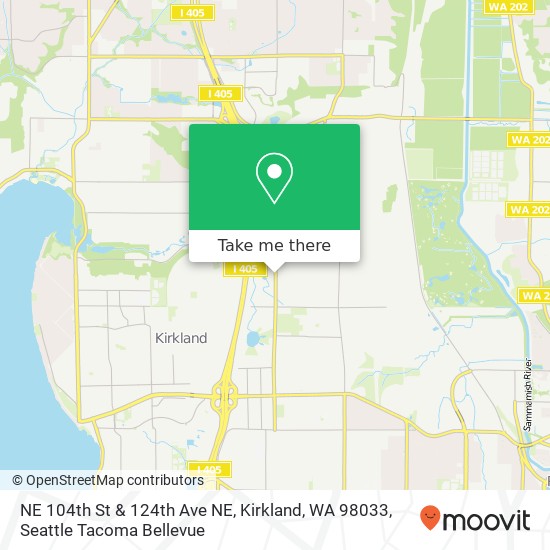Mapa de NE 104th St & 124th Ave NE, Kirkland, WA 98033