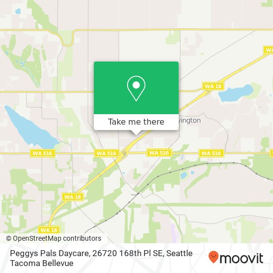 Mapa de Peggys Pals Daycare, 26720 168th Pl SE