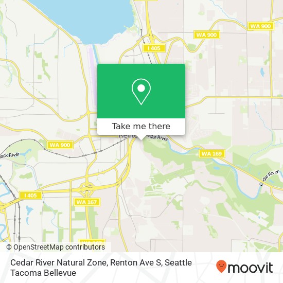 Mapa de Cedar River Natural Zone, Renton Ave S